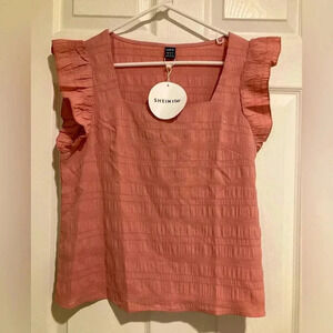 New SHEIN girls blouse Sz. Medium pink top NWT